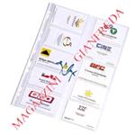 BUSTA PORTABIGLIETTI DA VISITA TRASPARENTE LISCIA CM. 17X28  CONF. 10 PZ.
